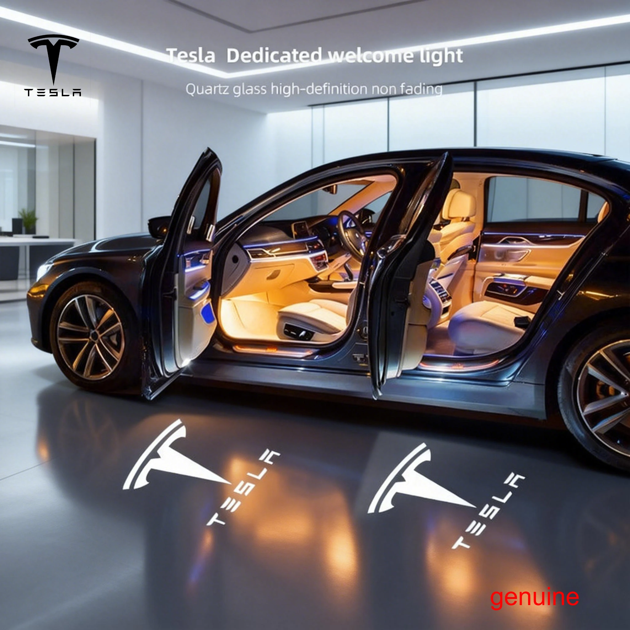 

Для Tesla Model Y 3S X Автомобильная дверь Светодиодный проектор с логотипом HD Добро пожаловать Свет 3D Лазерный призрачный теневой свет автомобильный аксессуар