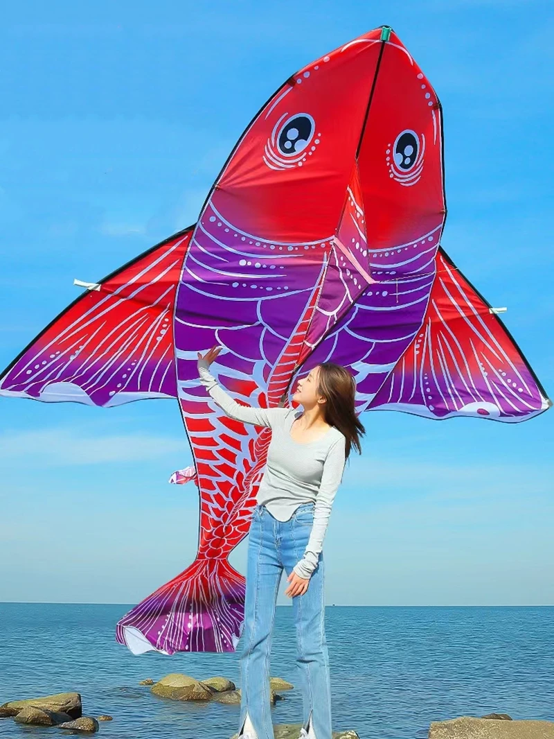 free shipping new fish kites for adults kites string line toys for kids kites nylon kite outdoor games for children fish kite