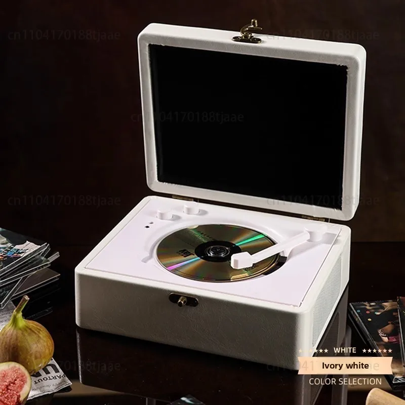 Retro CD player, Bluetooth speaker, listen to albums, music all-in-one player, vinyl records, CDs, discs, and high sound quality view 5