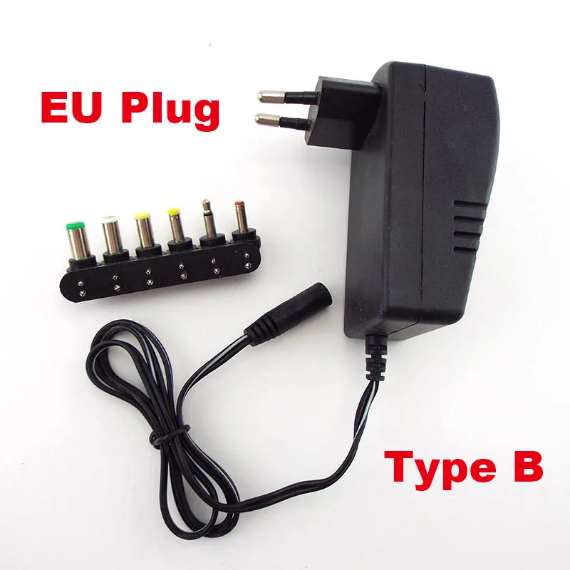 AC/DC Adapter 3v 4.5v 5v 6v 7.5v 9v 12v Adjustable Power Adapters Universal Travel Charger Switch Power Supply EU/US Plug E2