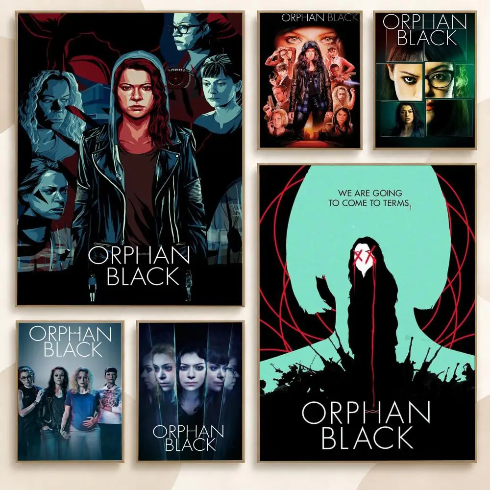 Orphan Black Sci-Fi Thriller Series Dark Clone Mystery Poster Contemporary Wall Art Print for Bedroom & Living Room, Unframed