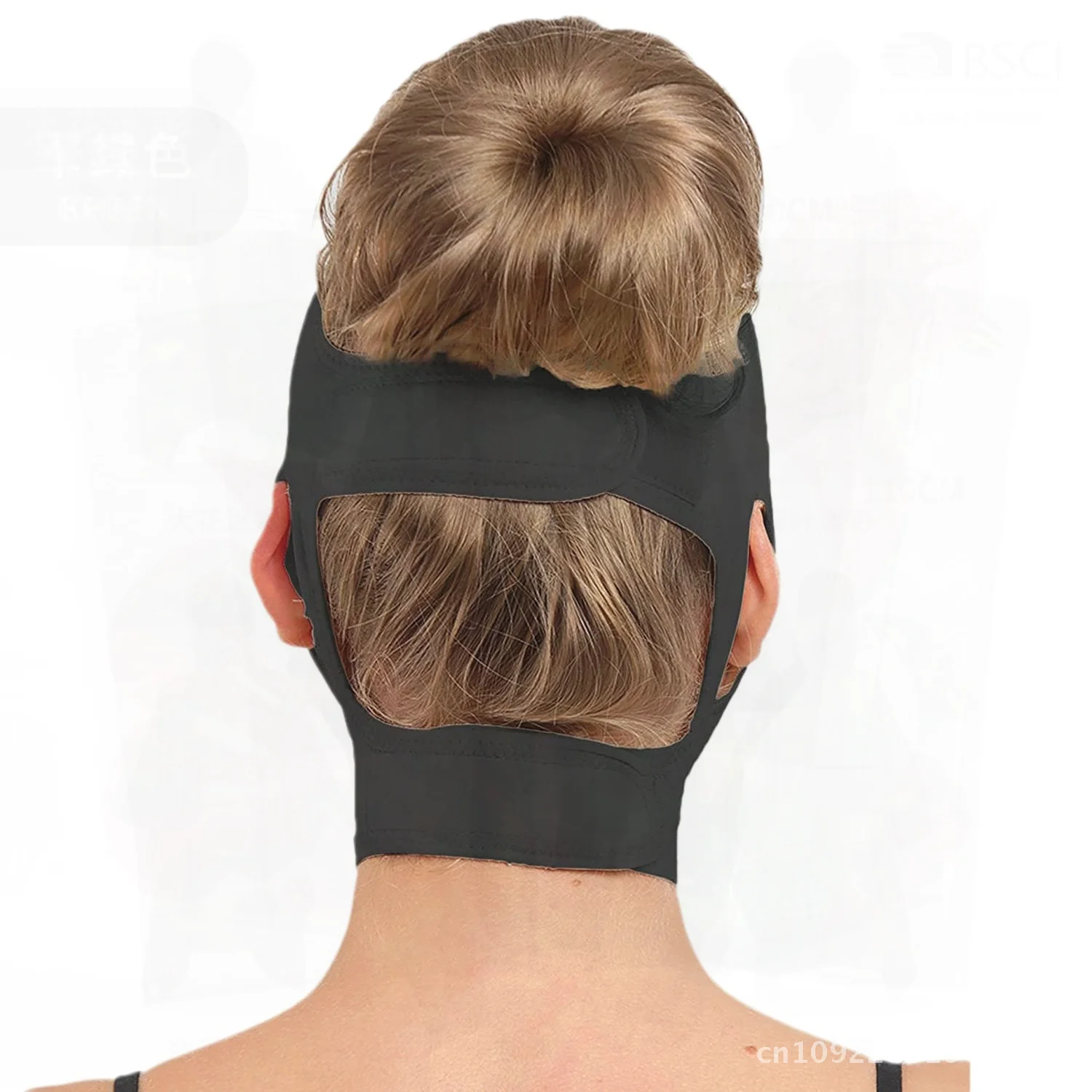 Cintura di compressione per collo e mento a forma di V Fasciatura per lifting del viso Maschera per doppio mento per dispositivo di bellezza multifunzionale per il tono della pelle scura