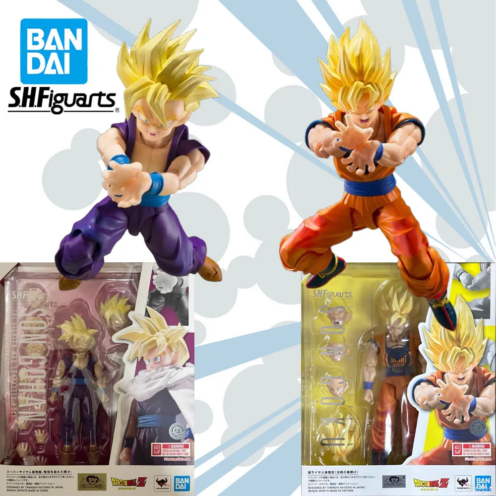 

Официально лицензированная фигурка BANDAI SHFiguarts Son Gohan The Games Begin Super Saiyan Son Goku, фигурка аниме, модель Dragon BallZ, игрушка