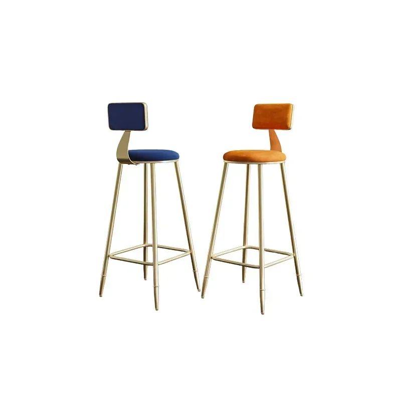 European Modern Metal Bar Stool Luxury Gold Kitchen Portable Bar Stools Nordic Style Living Room Cadeira Hotel Furniture