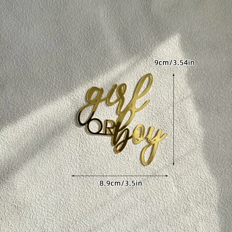 Entzückender Süßer Wochenend-Acryl-Kuchenaufsatz mit „Oh Baby“-Design für Babyparty, Geschlechtsoffenbarungsparty, Deko-Set – Detail 10