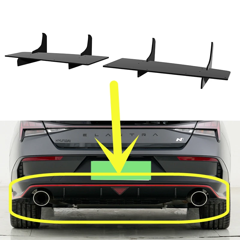 Fit Hyundai Elantra N 2024--2025 Year Rear Diffuser Bumper Lips Spoiler Splitter Body Kit Accessories