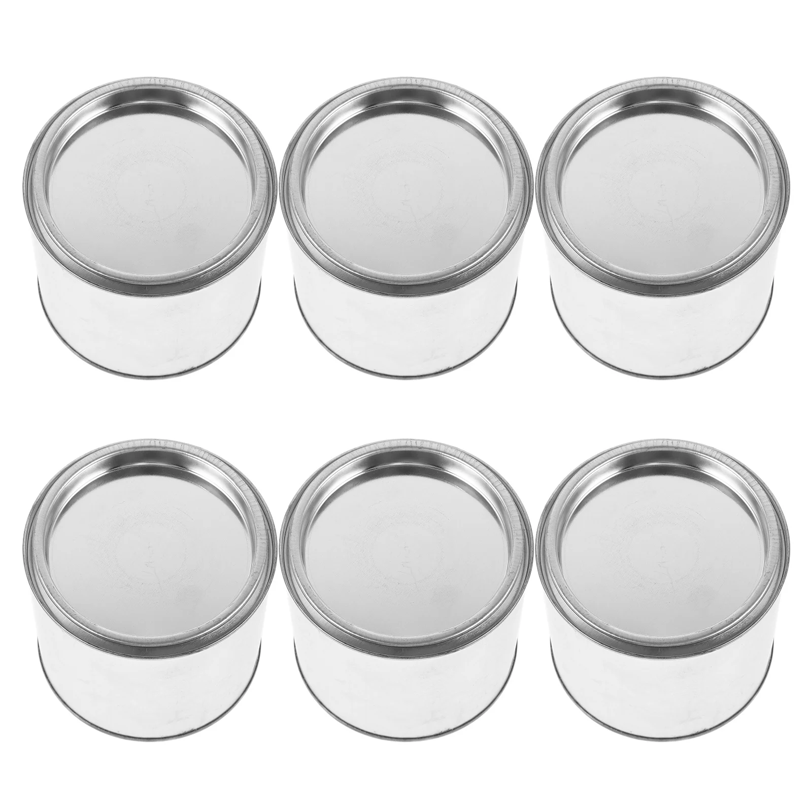 

6pcs 0.5L Iron Paint Can Durable Storage Container For Ink Art Craft Workshops Factories Liquid Pigment Organizer Tin Bucket