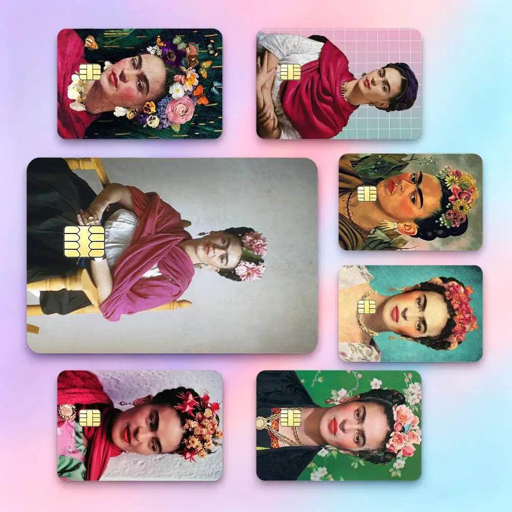 Legendary artist F-FridaS-S K-Kahlo  Credit Card HD Stickers Small Chip Waterproof Sticker Game Card Decal Gift