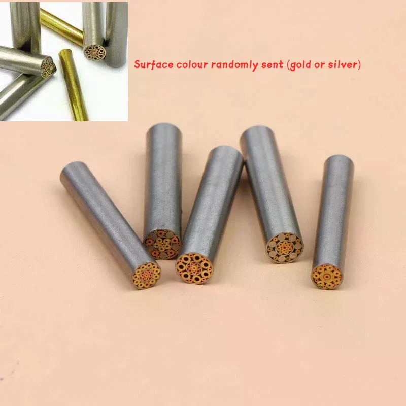 [MA]5/6mm Mosaic Pin Rivets For Knife Handle Patch Screw Brass Mosaics Rivets Nail Steel Tube Slingshot Patch Rivet Length 30mm