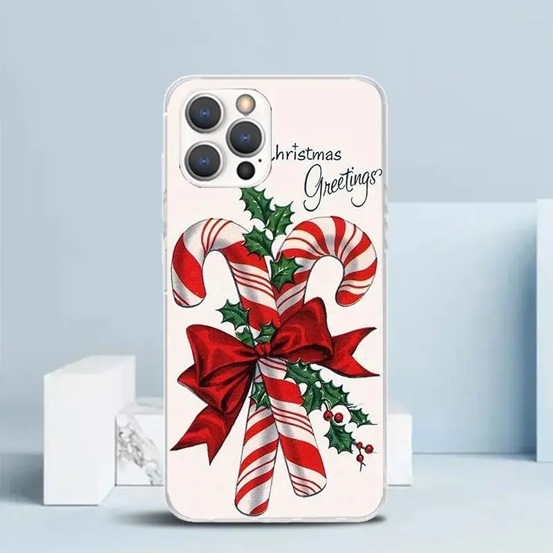 Christmas Santa Claus Present Phone Case For IPhone 16 15 14 13 12 11 Pro Max Mini XR XS X 7 Plus 8 + SE 2020 Soft TPU Back Cove