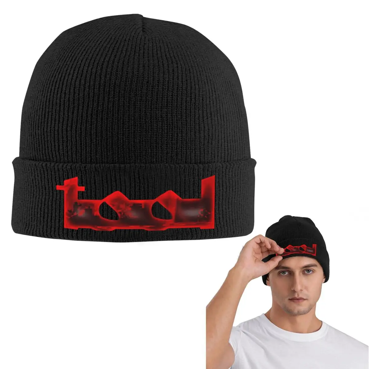 Tool Band Warm Knitted Cap Hip Hop Bonnet Hat Autumn Winter Outdoor Beanies Hats for Men Women Adult
