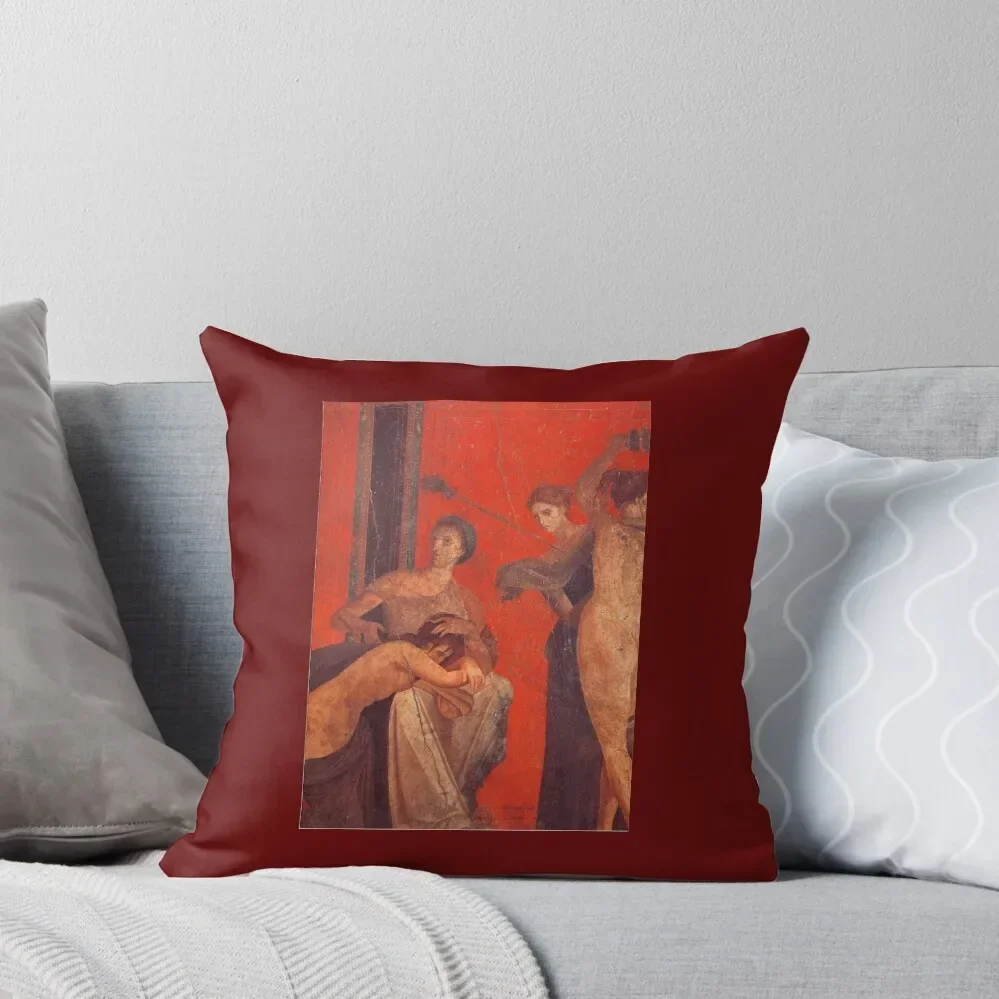 

Pompeii, Villa of the Mysteries Throw Pillow New year Christmas Pillow Plaid Sofa pillow cover luxury