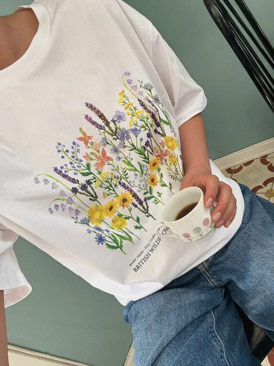 2026 Summer New Women's 100% Cotton Oversized T-Shirt 