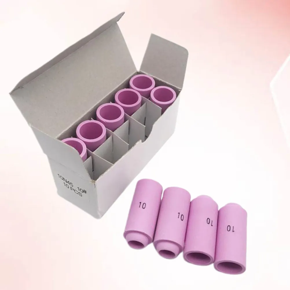 10Pcs Argon Arc Welding Nozzle Reliable Performance Ceramic Design for Professional Use in High Demand Welding Tasks