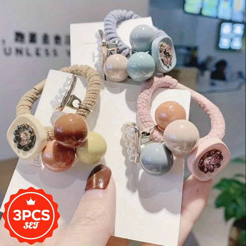 

3Pcs/set New Style Headband For Women SimpleHair Tie Rubber Band Headband Hair Elastic Fashionable And Cute Headband Accessory