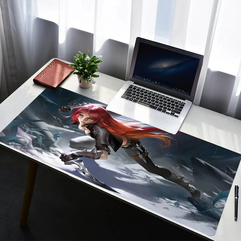 

Mouse Pad Computer Gaming Accessories Mousepad Katarina L-league Of Legends Rubber Extended Desk Mat Laptop Gamer Keyboard Pad