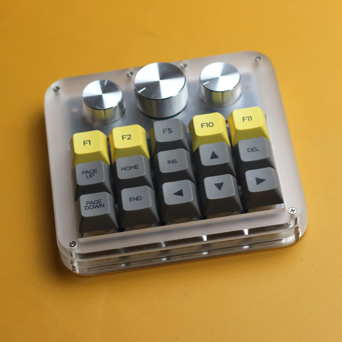 VIA QMK 15 Key Macro Keyboard RGB Photoshop AI Macro Keyboard Type C 3 Knob Encode Programmable Mechanical Programming Keypad