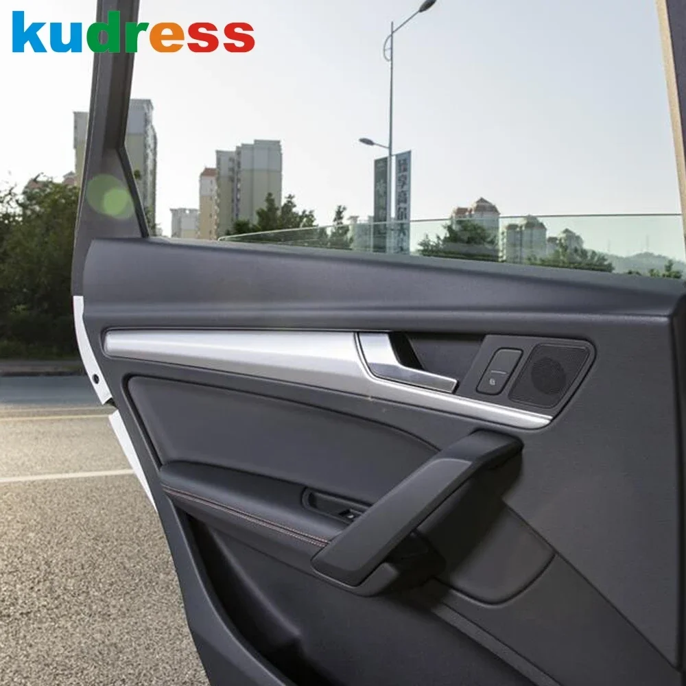 

Car Inside Inner Door Handle Panel Cover Trim For Audi Q5 2018 2019 2020 Carbon Fiber Interior Mouldings Accessories