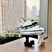 2025 Compatible MOC Sets ICONS Series Shuttle Carrier Aircraft Building Blocks Space Plane Assembly Model Educational Toy Gifts