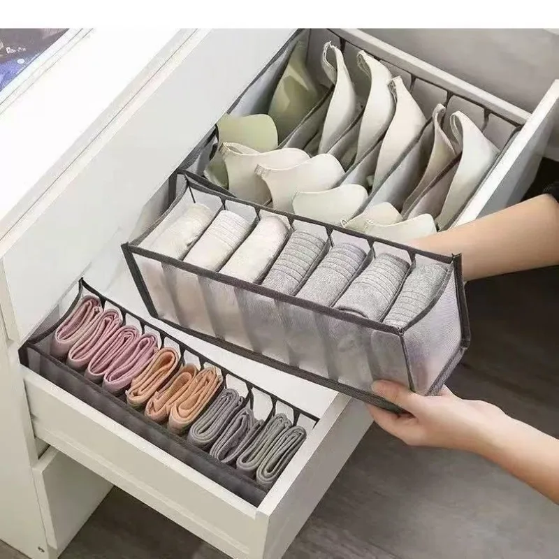 7-11 Grids Jeans Storage Box Closet Wardrobe Clothes Compartment Boxes Drawer Jeans Socks Separation Organizer Pants Storage