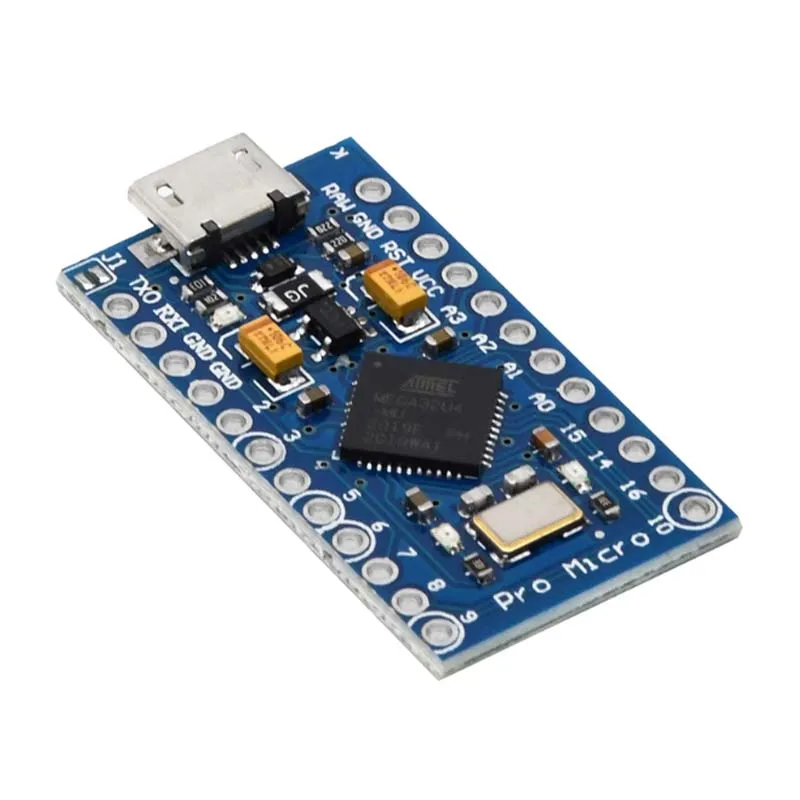 Pro Micro for Arduino IDE V1.0.1 ATmega32U4 5V/16MHz Module &2 Row Pin Header For Leonardo Micro-USB Development Module image 2