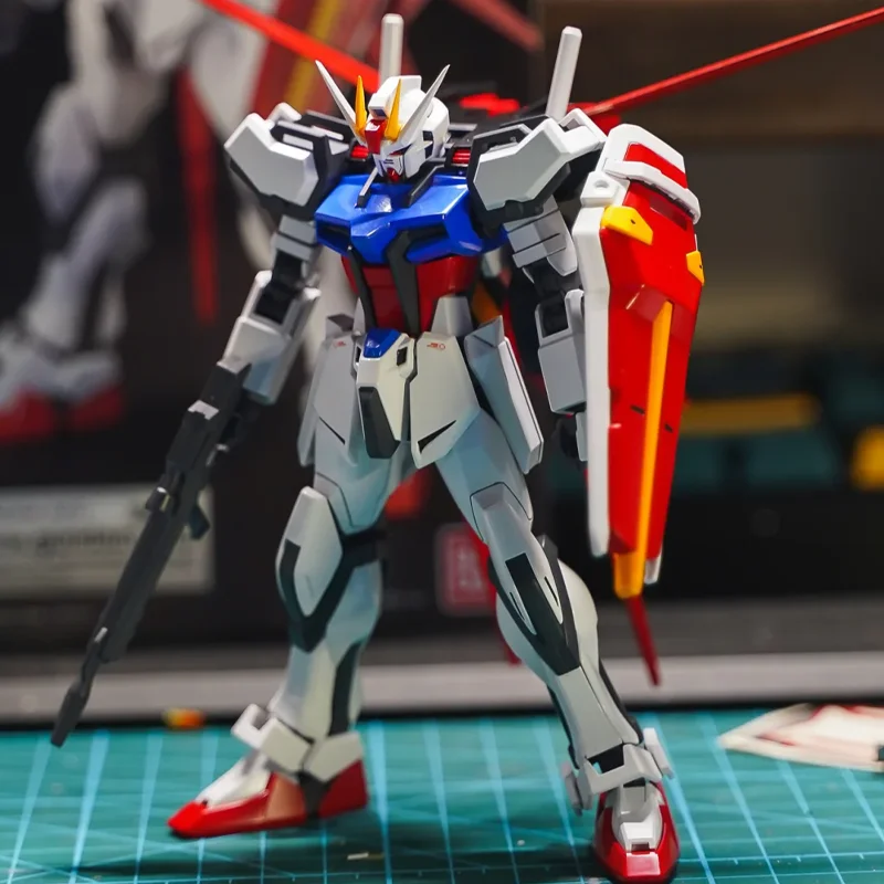 HG 1/144 Strike Dog Fighter GAT-X105 Mech Assembly Model Kits Action Figures Boy Toys Desktop Decoration Gifts Collectible