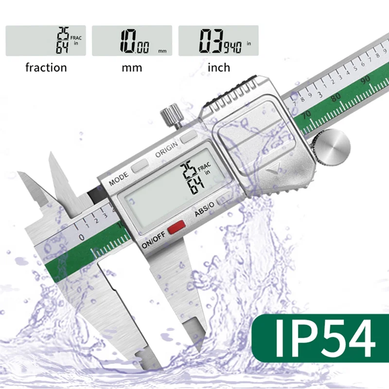 

ET54 150Mm Digital Caliper Stainless Steel Fraction / Mm / Inch 0.01Mm High Precision For Mechanical Components Measure