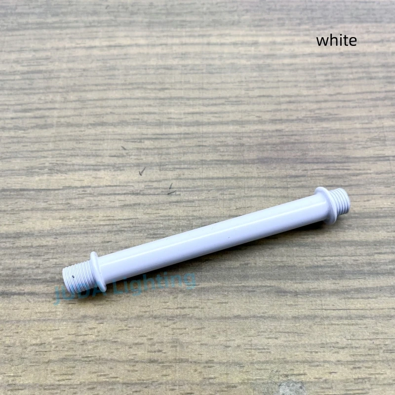 M10 Lamp Tooth Tube Both Ends Thread Black Hollow Tube Iron Pipe White M10 Thread Tube Table Lamp Metal Tube Indoor Lamp DIY