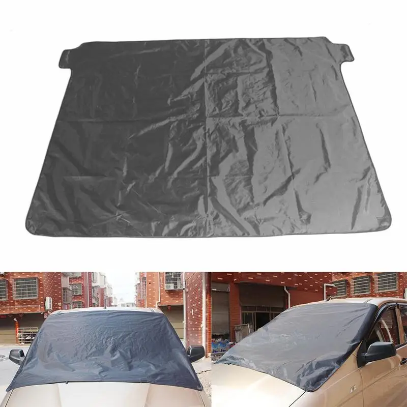 172 * 122cm Magnetic Car Front Windshield Snow Cover Protector Medium Sized 190T Waterproof Winter Auto Snow Cover Sun Shade