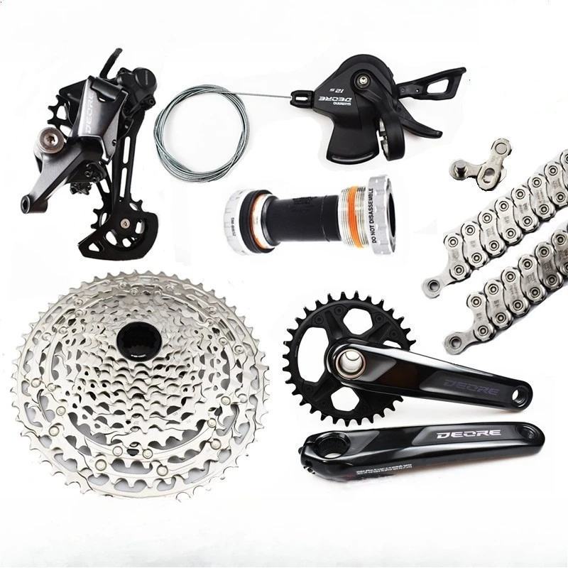

12 Speed 51T Mountain Bike Drivetrain Kit With Cassette Flywheel Freewheel 3 Or 4 Piece Set For MTB Bicycle Accessories