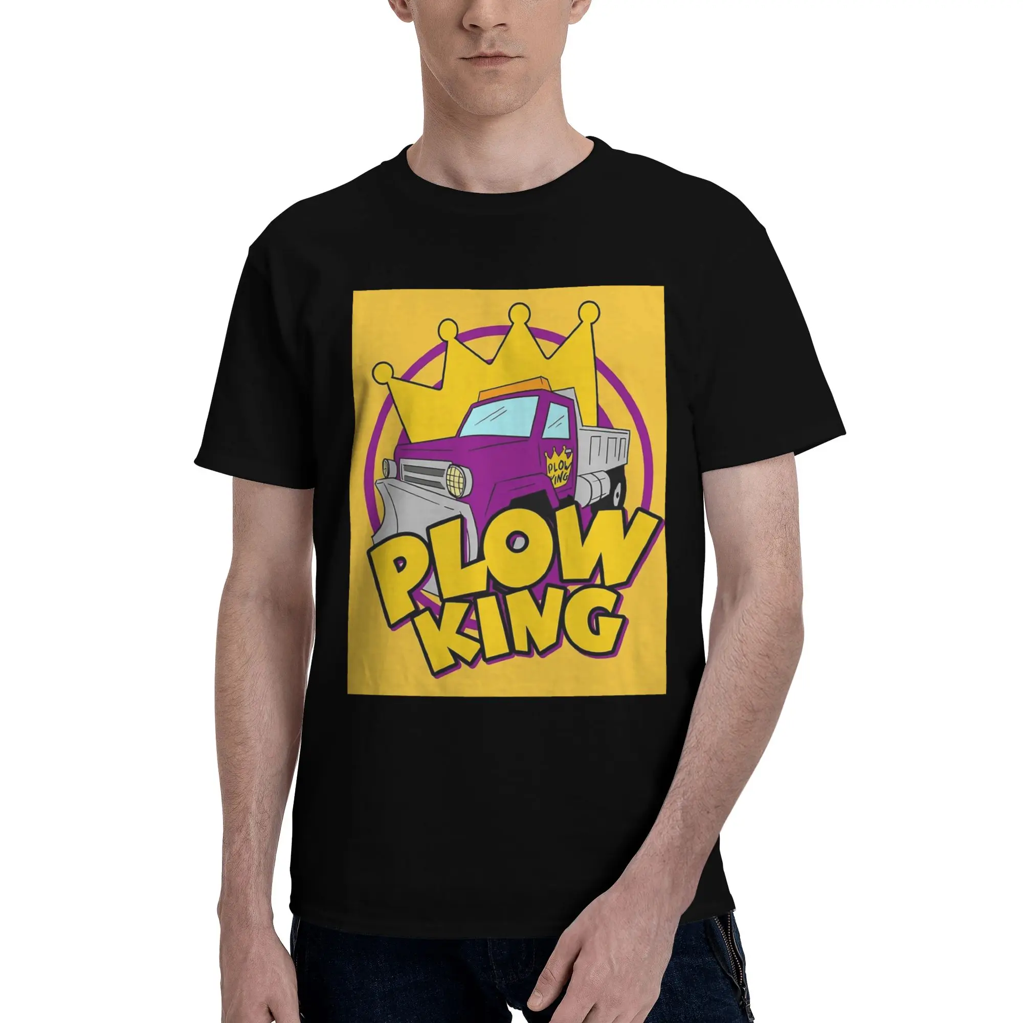 

Plow King The Healthy Competition 100% Cotton T-Shirt Men's Oversized T Shirts Men Round Neck Short Sleeve S-6XL