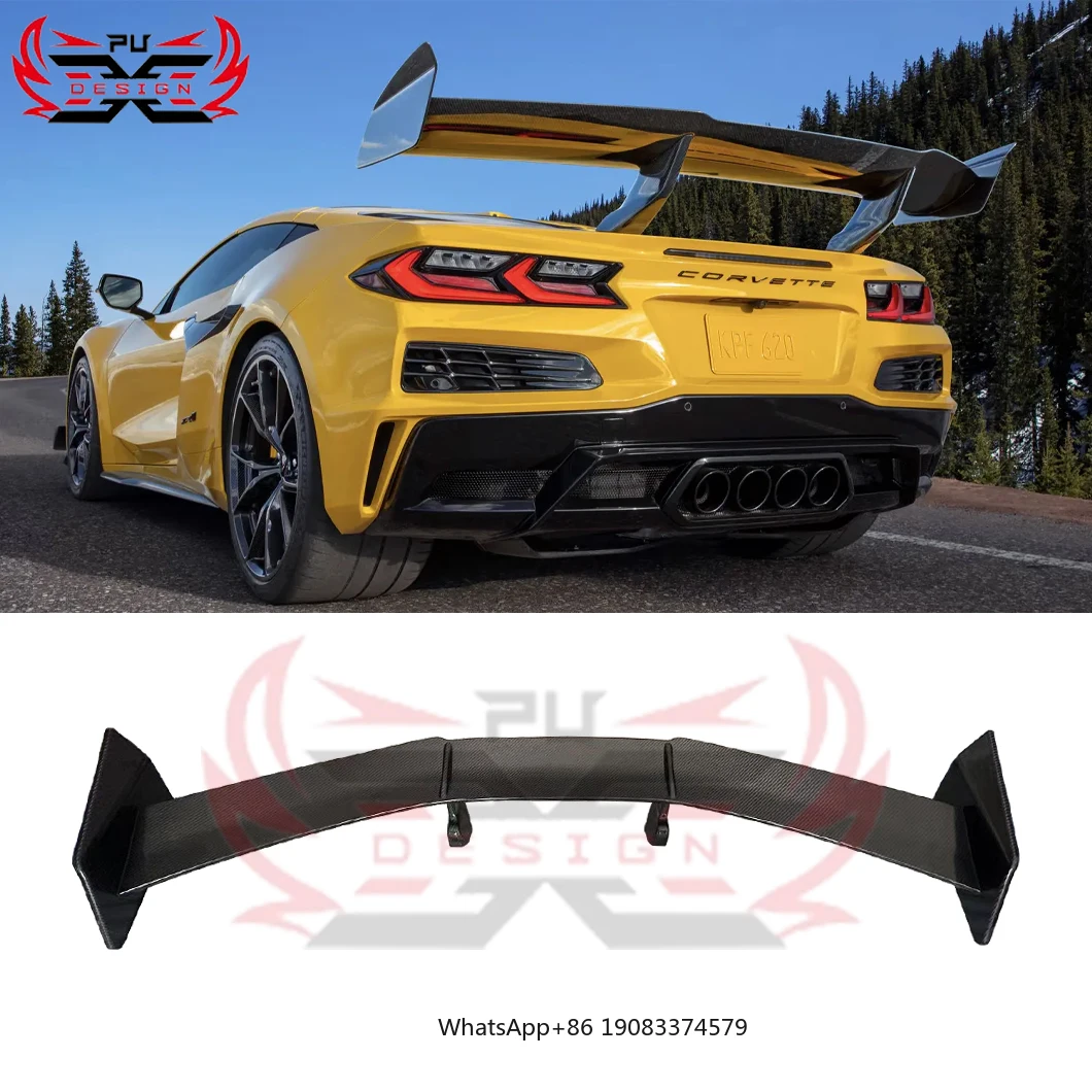 

Advance Sale New Products for Chevrolet Corvette C8 ZR1 Z51 Dry Carbon Fiber Rear Spoiler Tail Wing ZR1 Style Body Kit