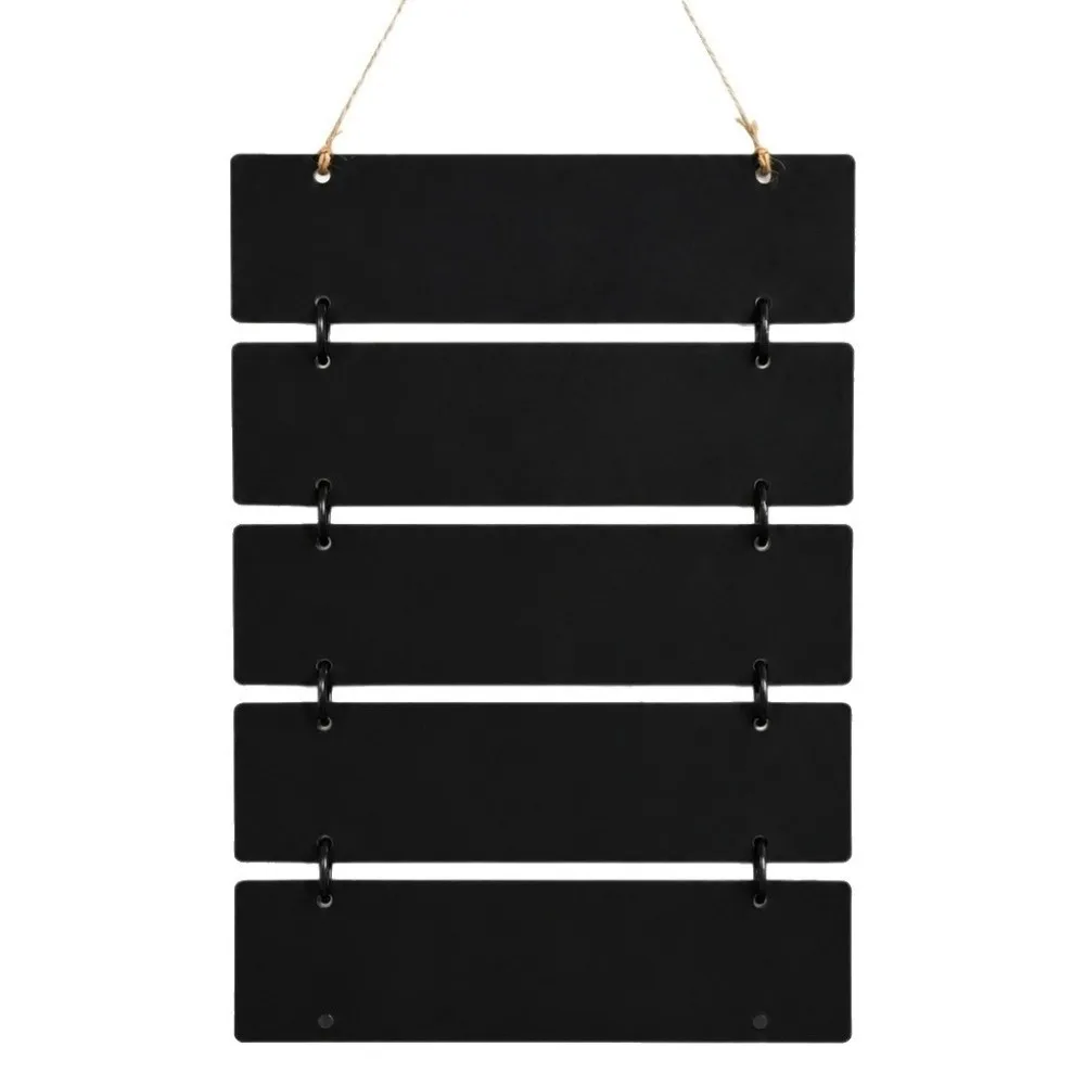 With Jute Rope Hanging Chalkboard Sign Erasable Multi-Linked Blackboard Reusable Wall Menu Board Cafe Restaurant Home Decor