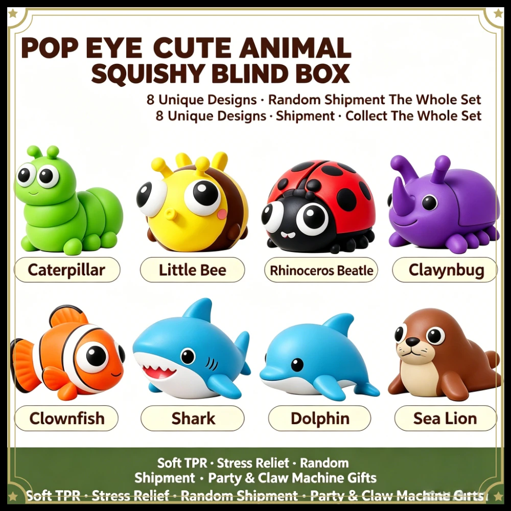 The explosive embossing technique creates bubbles. These animal toys are shipped randomly and come with surprising small items. They are an excellent way to relieve stress. They are suitable both as gifts and for personal use.