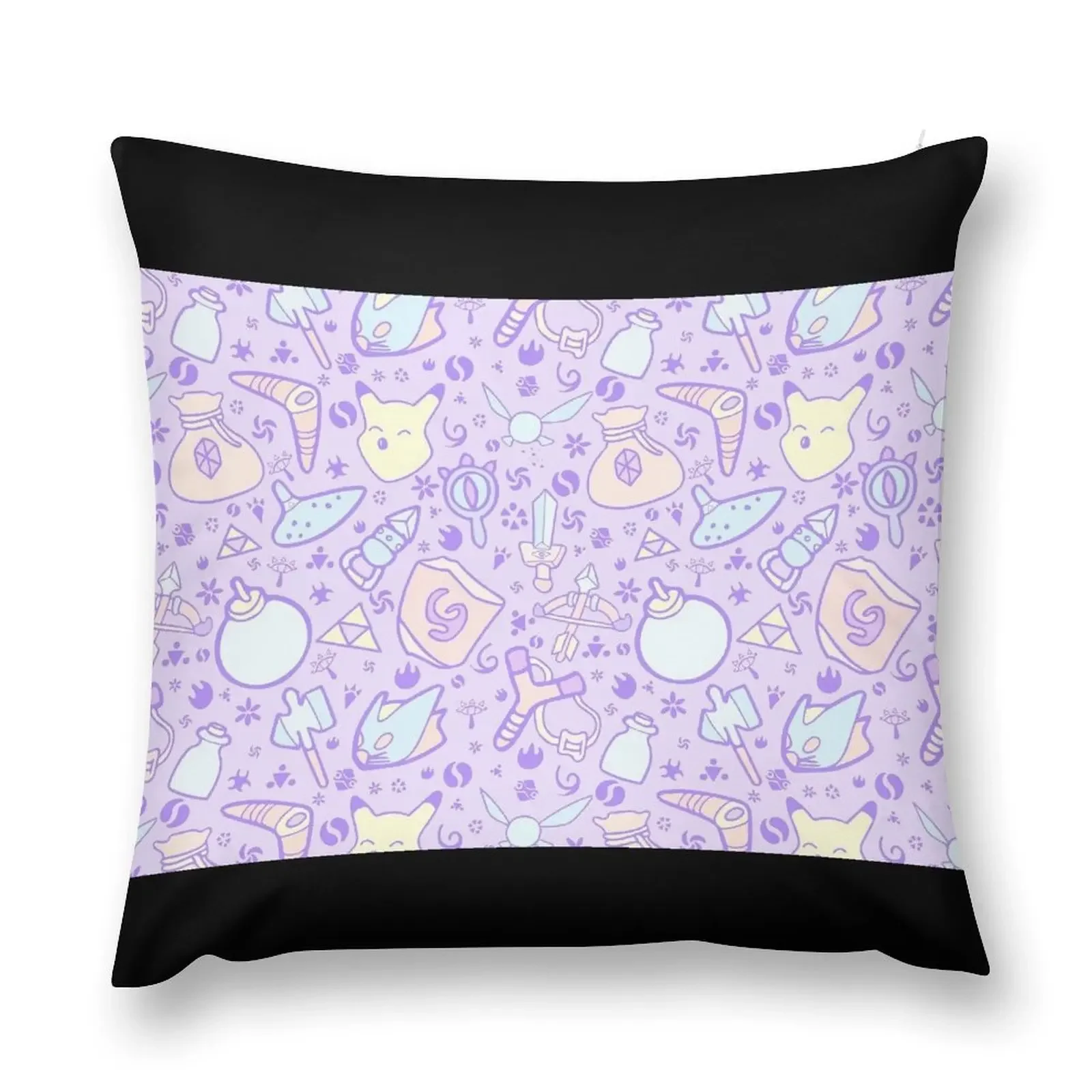 

Zelda Doodlez (Purple Pastel ver.) Mask Sofa Covers Luxury Living Room Decorative Cushions pillows decor home Pillowcases pillow