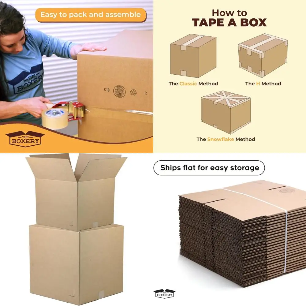

25-Pack 26x20x8 Brown Kraft Corrugated Cardboard Boxes for Shipping, Packing, Moving, and Storage - Durable, Eco-Friendly, Recyc