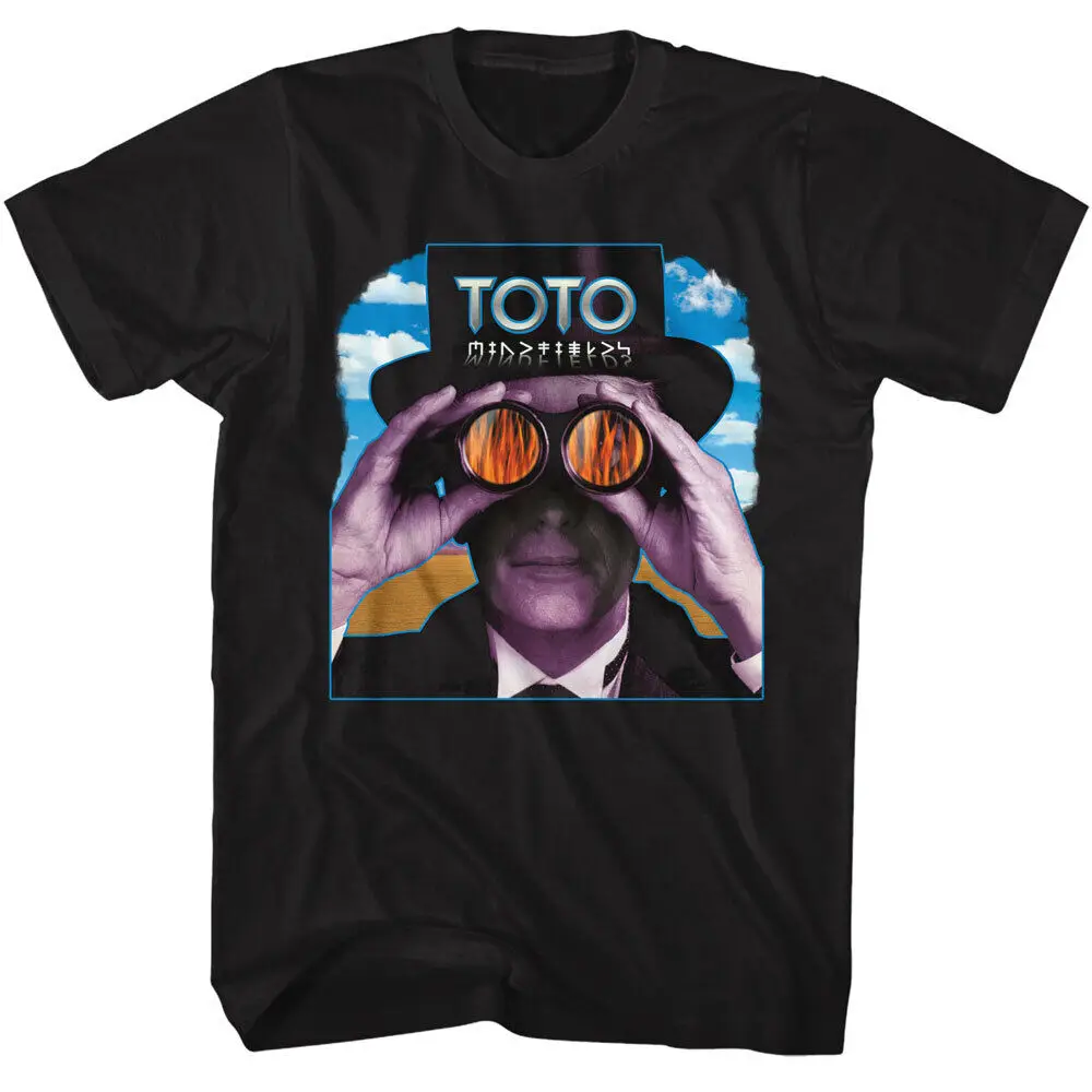 

TOTO Music Band T-Shirt Mindfields Album Men's 80's New Black Cotton