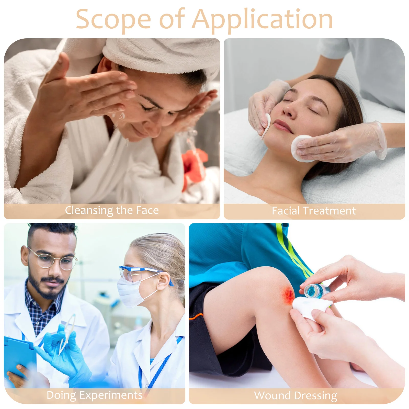 แผ่นเช็ดเครื่องสำอางแบบไม่ถักทอ 400 ชิ้น แบบสองด้าน สำหรับเช็ดทำความสะอาดใบหน้า กำจัดเครื่องสำอางบริเวณตาและริมฝีปาก