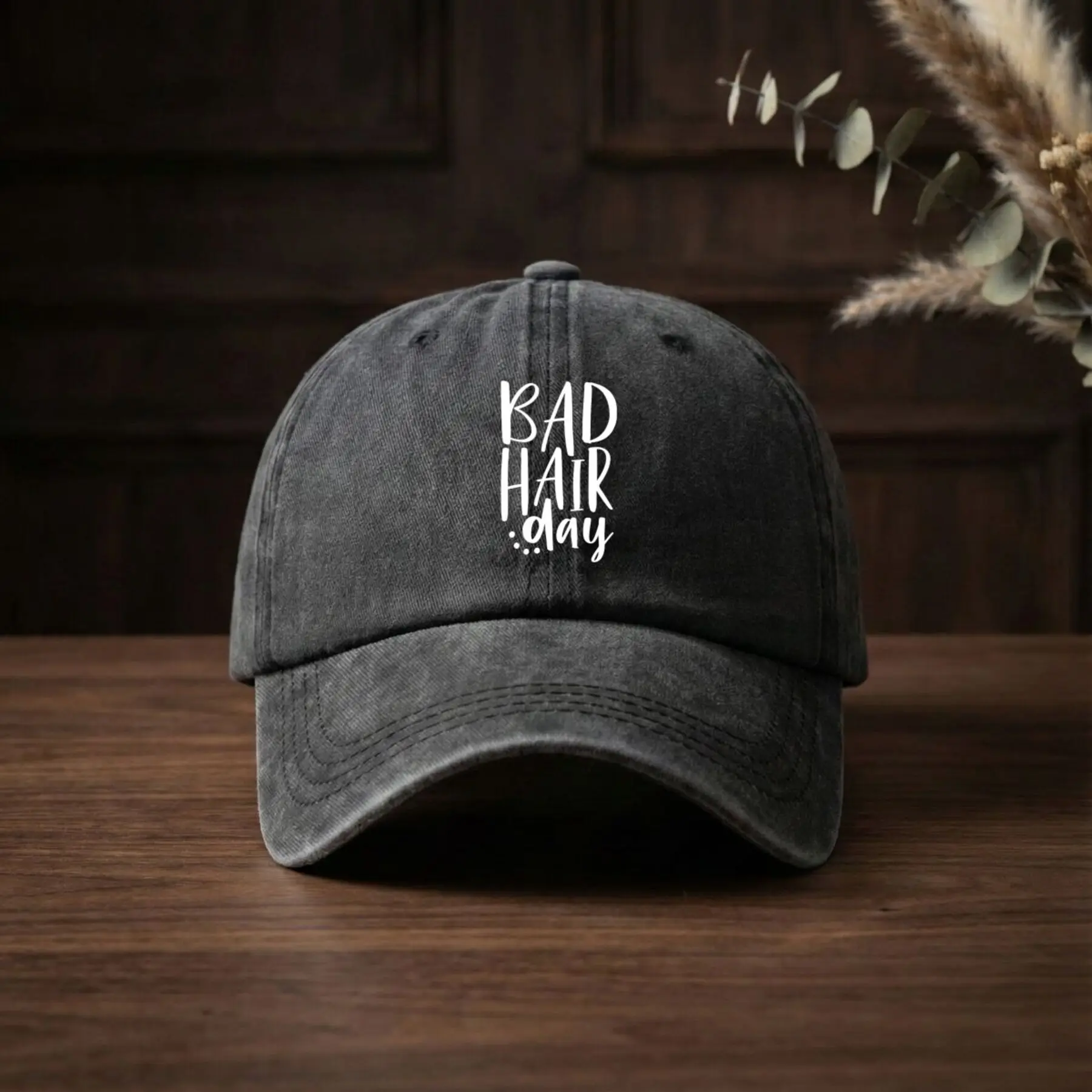 Bad Hair Day 2026 New Retro Washed Baseball Cap Men's Printed Outdoor Fashion Hat Unisex