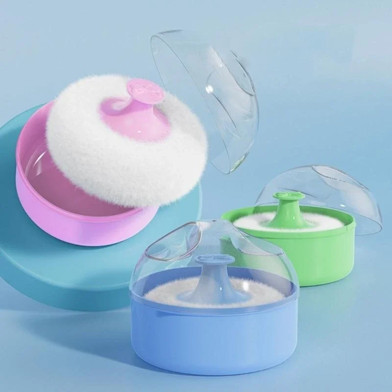 

Empty Loose Powder Box Infant Body Powder Puff Large Powder Puff with Box