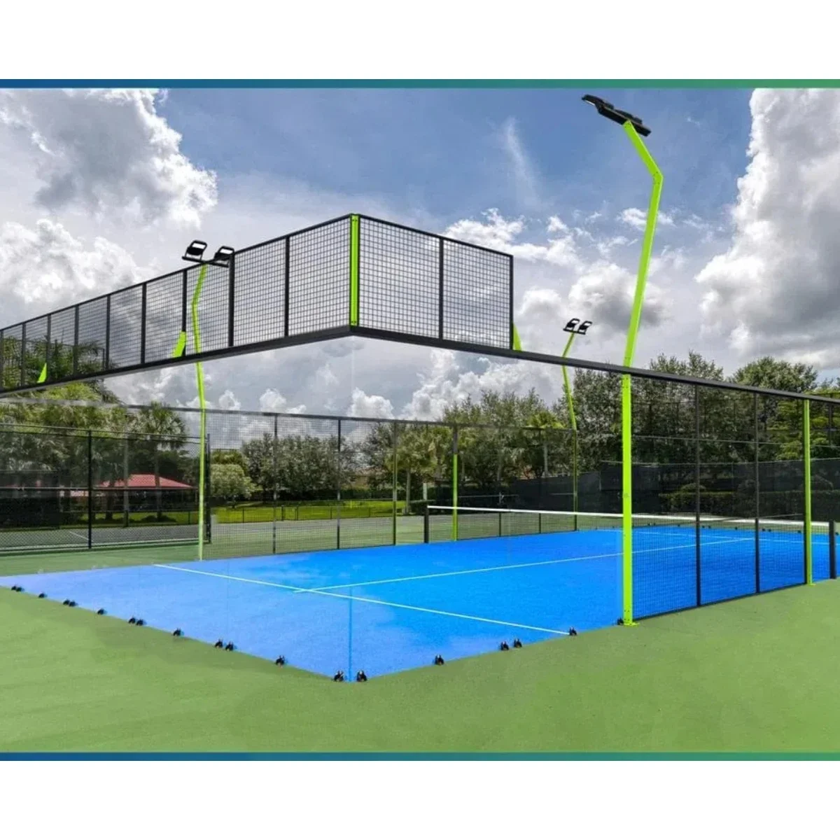 

Professional Padel Tennis Court Equipment Indoor or Outdoor Paddle Tennis with Steel and Glass Materials