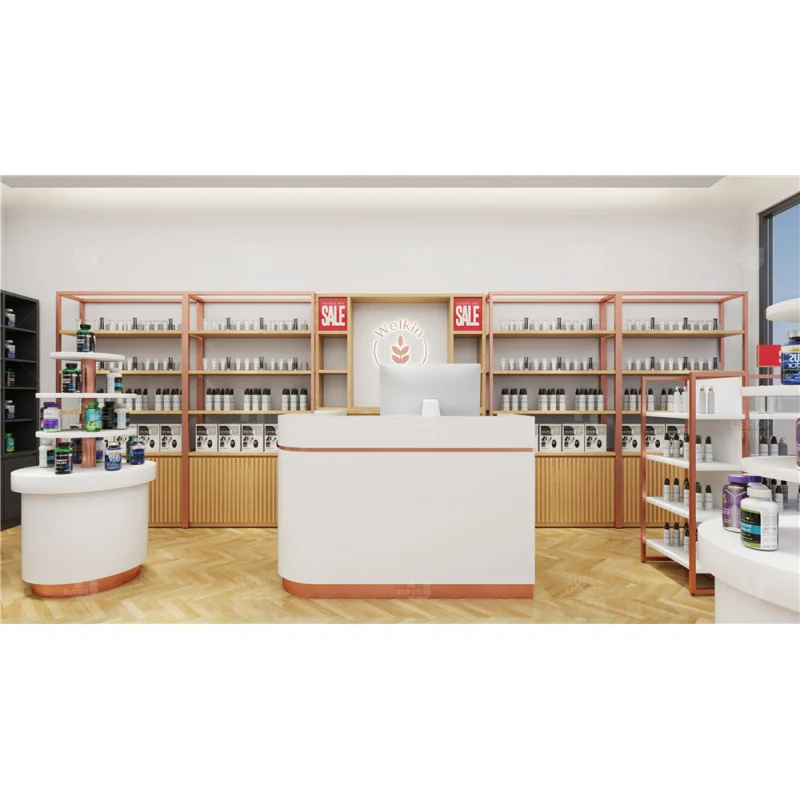 custom.Bespoke Perfume Store Furniture Custom Makeup Display Shelves Decor Wooden Cosmetic Shop Interior Design