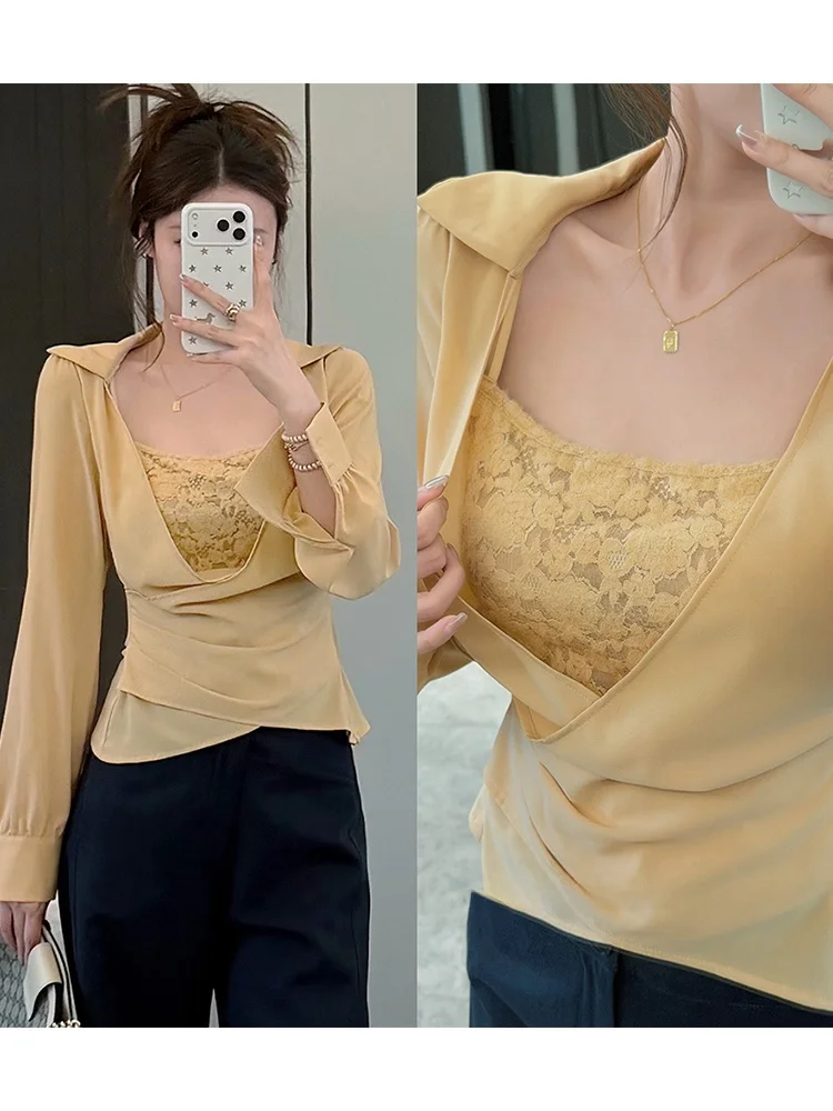 

Модный женский комплект Wang Diding Orange Soda Summer 2026: топ и брюки для коррекции фигуры с микроэластичностью