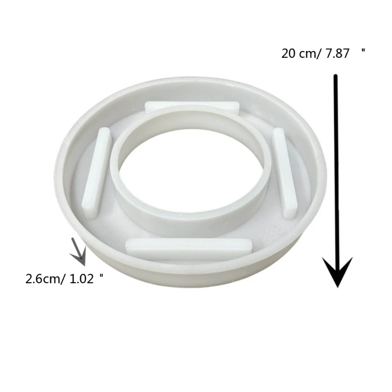 Bougeoir rond en Silicone, moule à 4 trous, bougeoir, moule en résine époxy pour béton, M76D