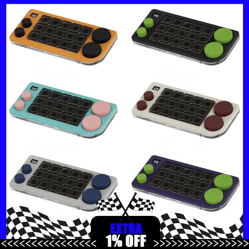 

Doio Aluminum Alloy Mechanical Keyboard 4 Knobs Ps/Pr Custom Customization Programmable Mechanical Keyboard Workbench Kb15-01