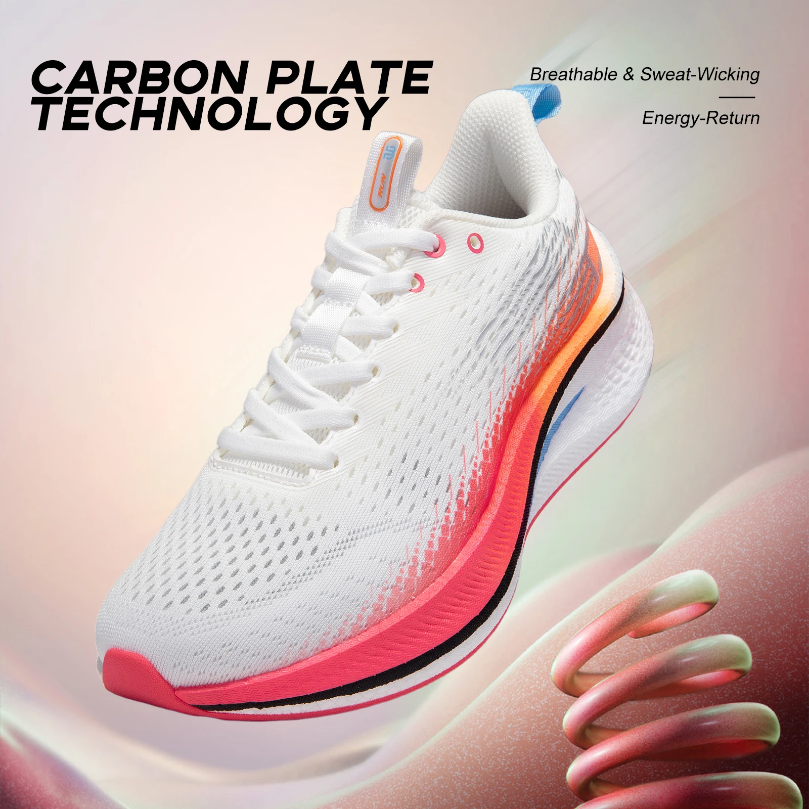 Baasploa Women Carbon Plate Running Shoes Outdoor Professional Cushioning Jogging Sneakers Female Casual Breathable Sports Shoes