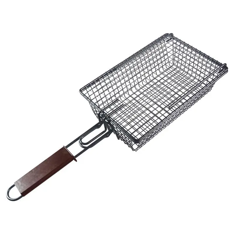 

Bbq Grill Basket Meat Vegetable Steak Picnic Party Bbq Mat Tool Folding Portable Non Stick Grilling Basket Grill Mesh Basket