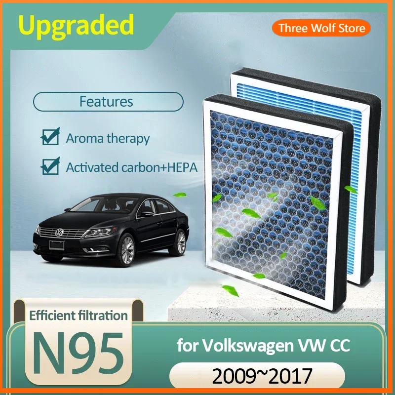 

Activated Carbon Air Filter for Volkswagen VW Passat CC 2009 2010 2011 2012 2013 2014 2015 2016 2017 1K1819653A Air Conditioner