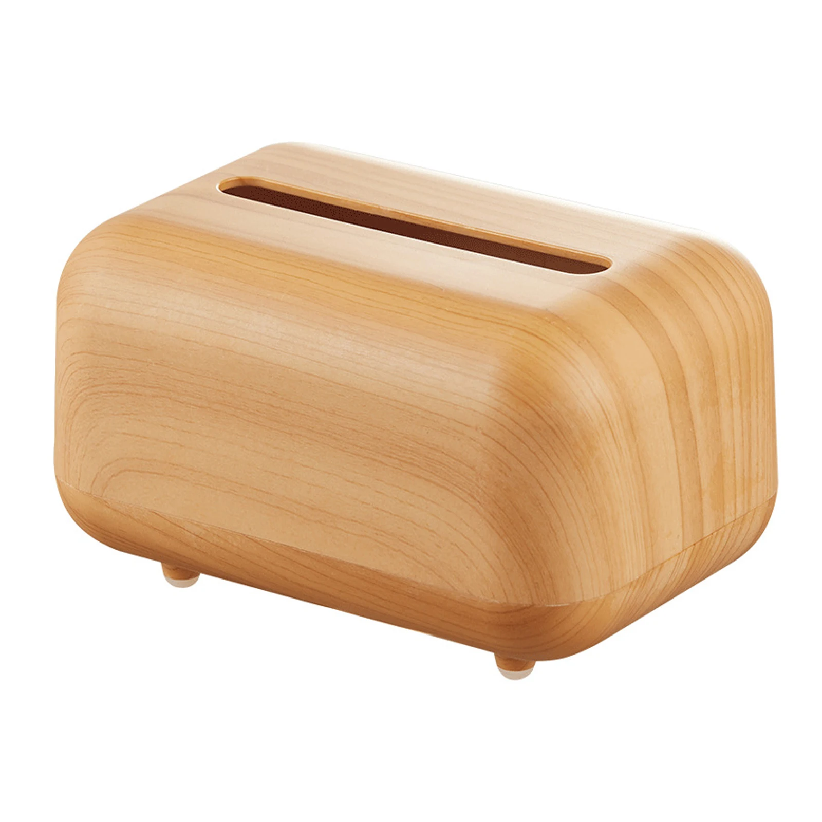 

Tissue Box Holder Storage Holder Wooden Cover ABS Toilet Paper Case Container Simple Stylish Home Car Desktop Organizer