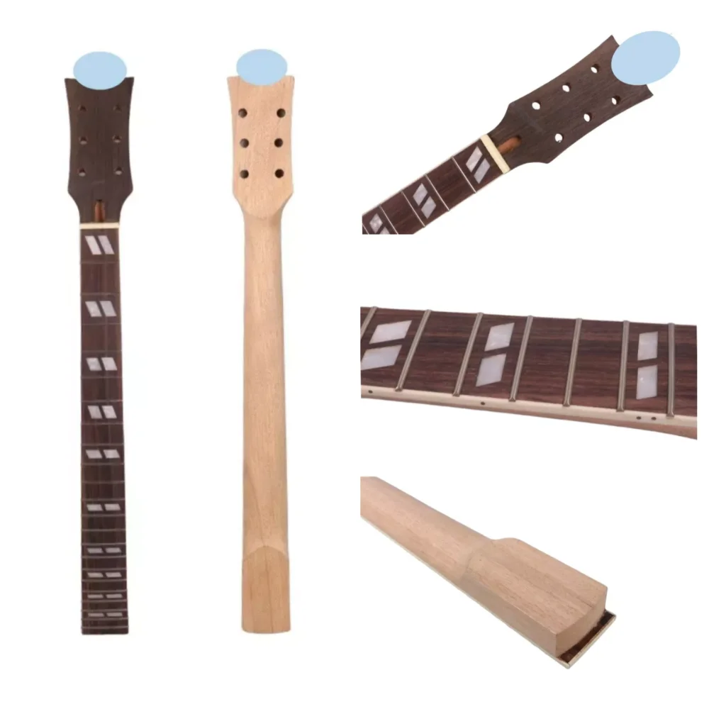 Guitar Neck New Mahogany Rosewood 22 Fret 24.75 Inch Replacement Inlay Truss Rod Electric Guitar Parts #US
